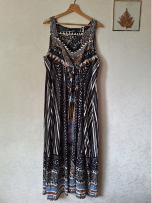 Maxi sukienka azteckie wzory Risoe
