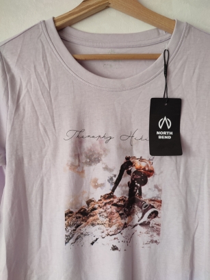 Bawełniany t-shirt z motywem górskim