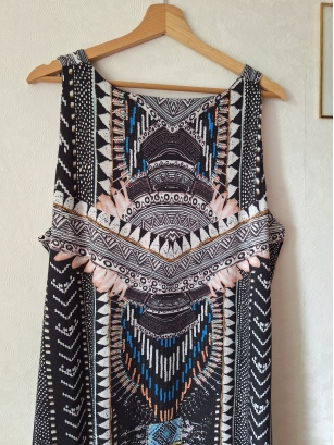 Maxi sukienka azteckie wzory Risoe