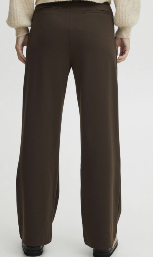 Spodnie cygaretki paperbag wiązane Ichi XS luźne nogawki brązowe